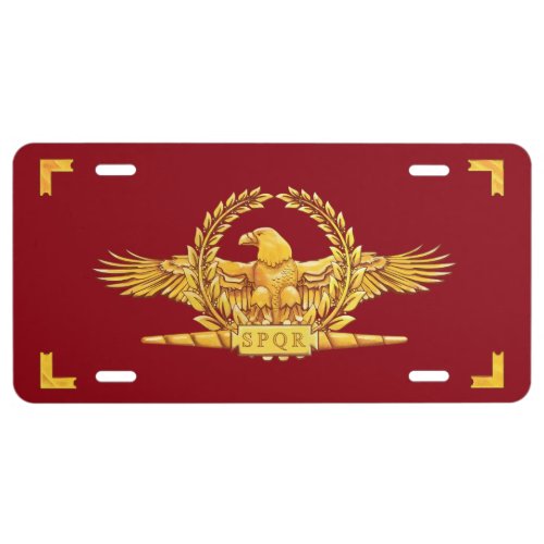 Roman SPQR Eagle Vexilla License Plate