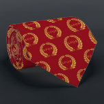 Roman SPQR Laurel Patterned Neck Tie<br><div class="desc">A hand-painted design of a Roman Laurel and SPQR brick patterned.</div>