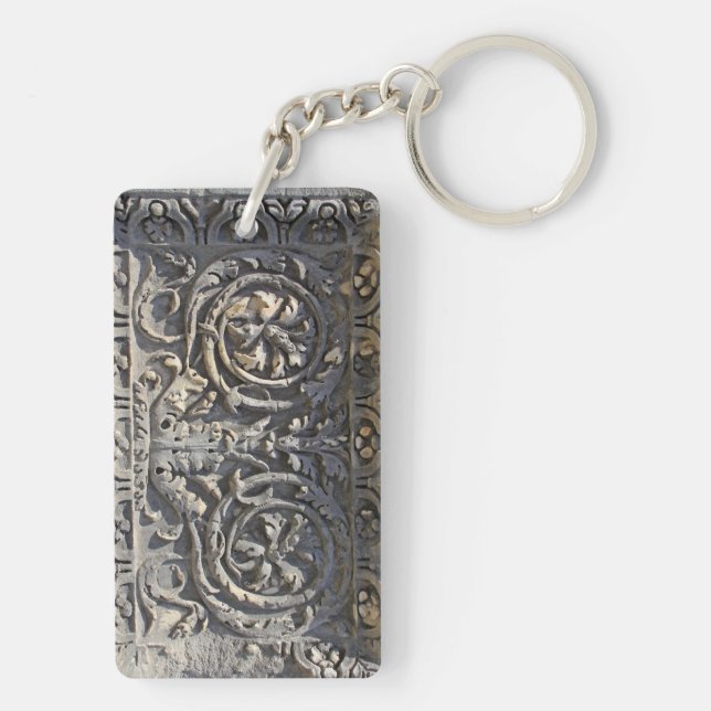 Roman stone keychain (Back)