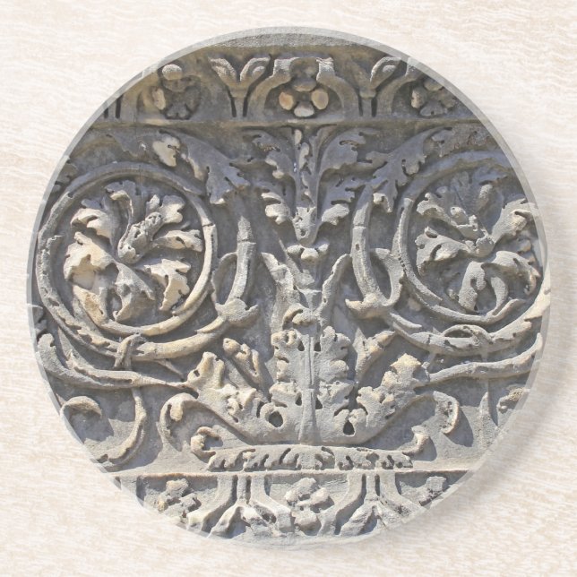 Roman stone sandstone coaster (Front)