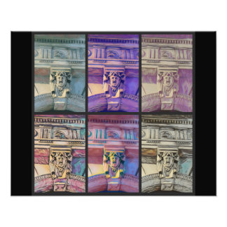 roman street - black poster