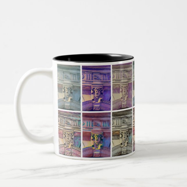Roman street Two-Tone coffee mug (Left)