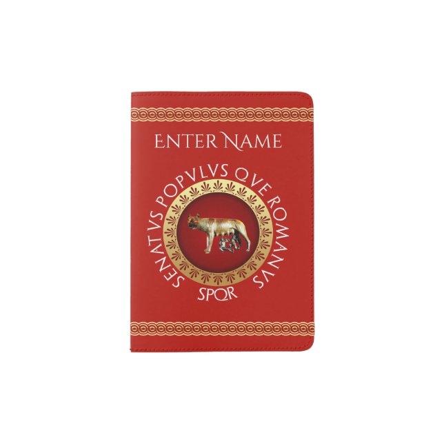 Roman Style Passport Holder (Front)