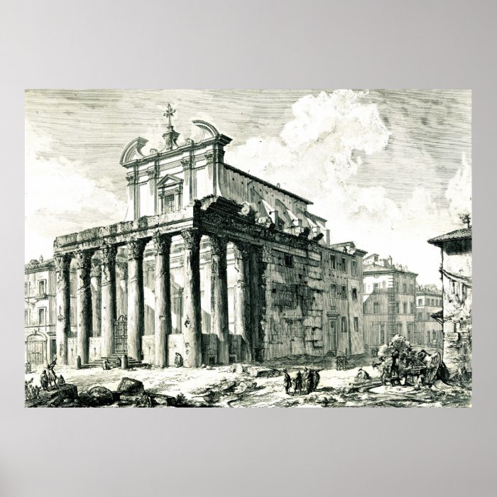 Roman Temple 1748 Posters