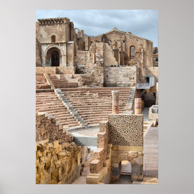 Roman Theater, Cartagena, Spain Poster (Front)