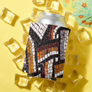 Roman Tile Mosaic Can Cooler