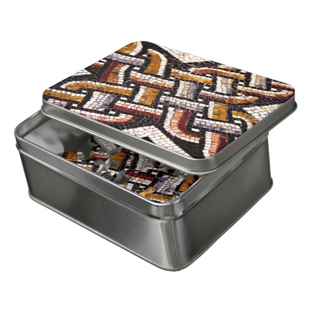 Roman Tile Mosaic Jigsaw Puzzle (Lid Open)
