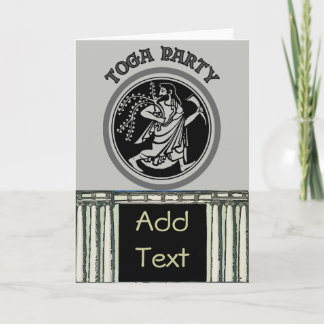 Roman Toga Party Initials edit Note Card