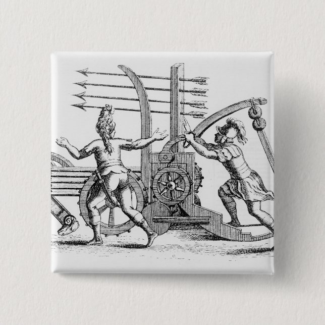 Roman war machine for firing spears button (Front)