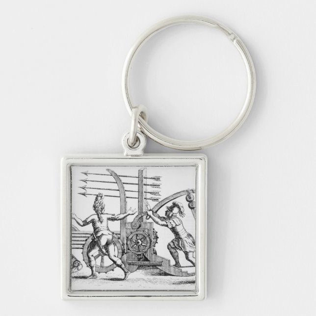 Roman war machine for firing spears keychain (Front)