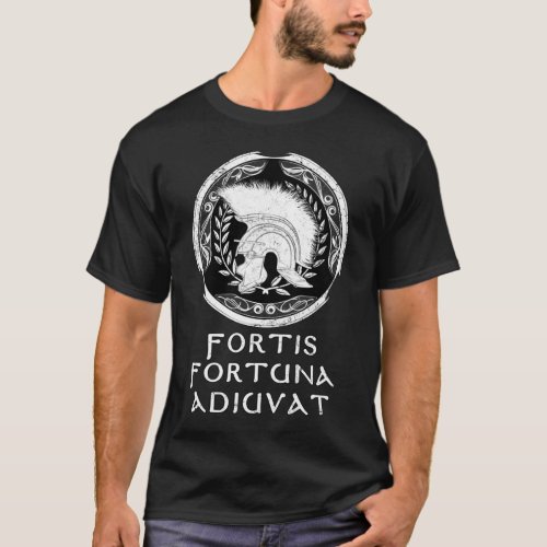Roman Warrior Fortis Fortuna Adiuvat T_Shirt