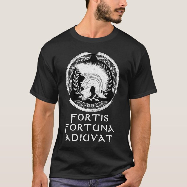 Roman Warrior Fortis Fortuna Adiuvat T-Shirt (Front)
