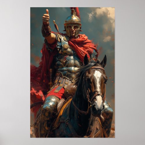 Roman Warrior in Armor Poster