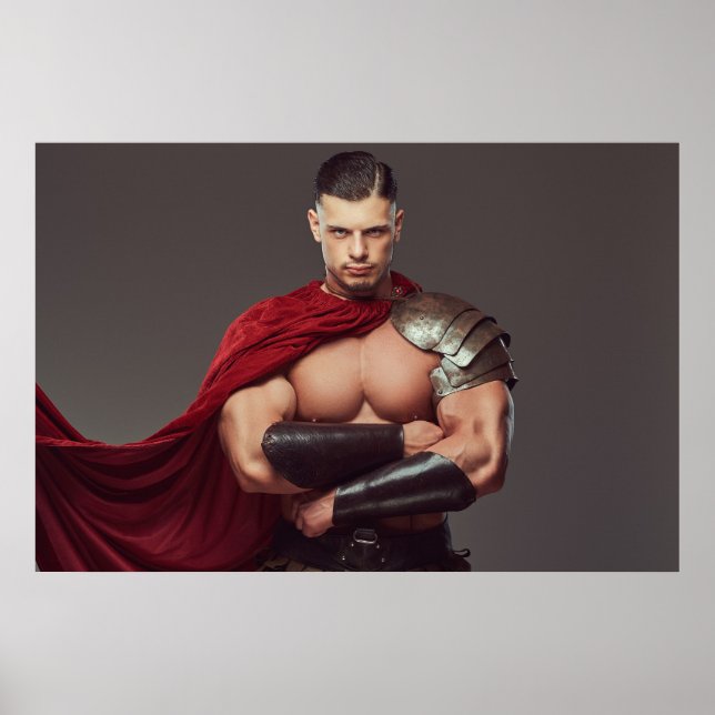 Roman Warrior – Muscular Gladiator Poster (Front)