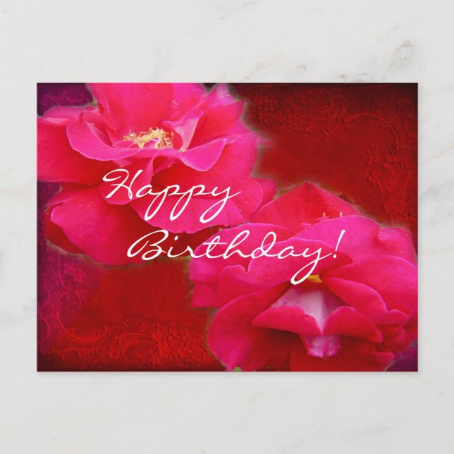 Romance and Red Roses - Birthday Card (Front)