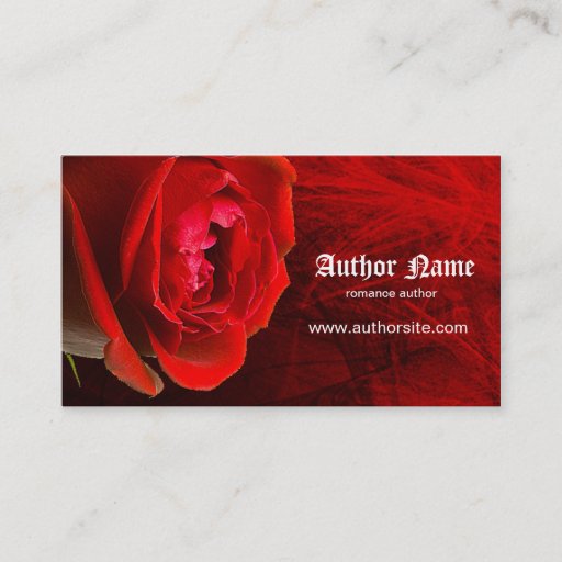 Customizable Romance Author Business Card
