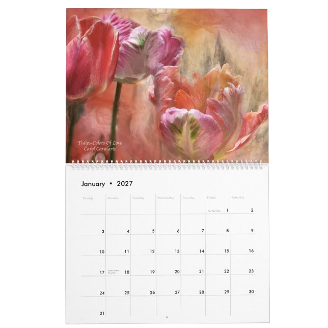Romance Collection Floral Art Collection 2013 Calendar (Jan 2027)