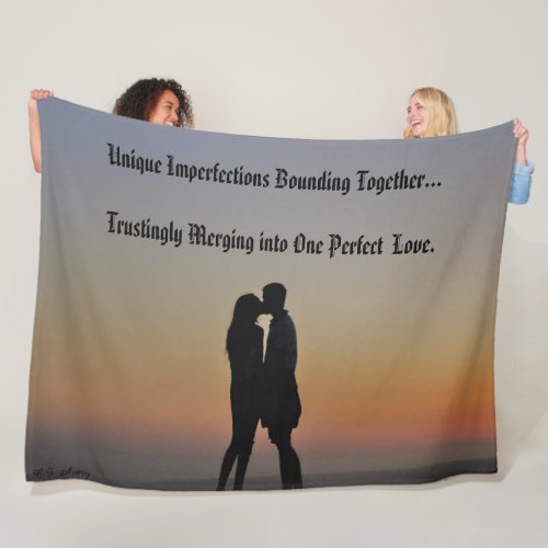 Romance Decor Couples or Wedding Gift Fleece Blanket