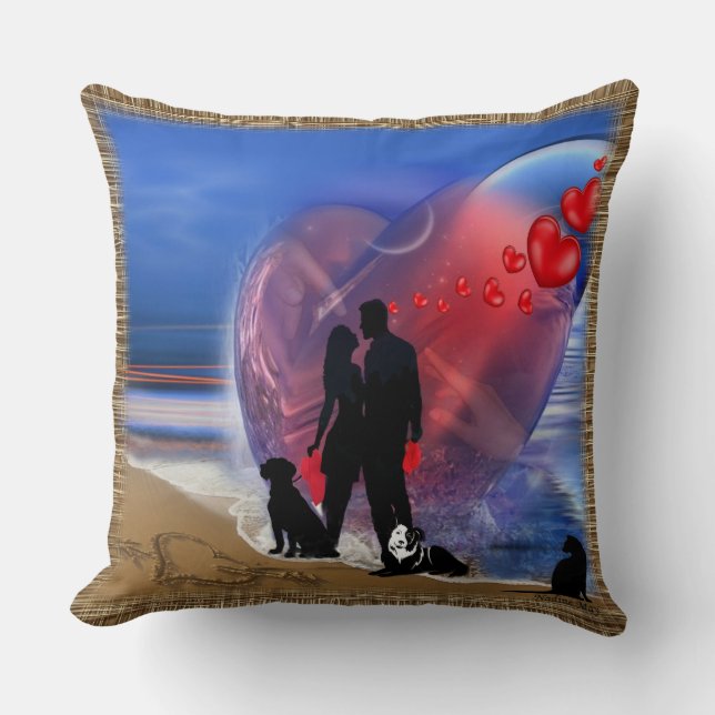 Romance Decor Throw Pillow (Front)