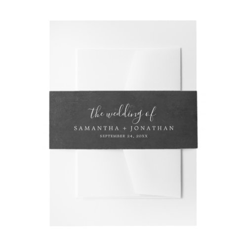 Romance Gray The Wedding Of Invitation Belly Band