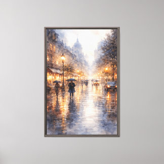Romance in the Rain Canvas Print