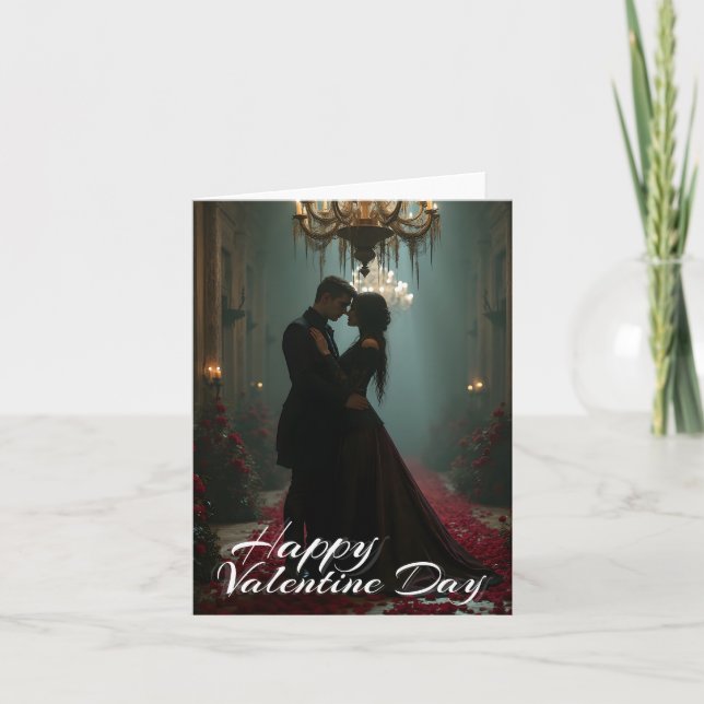 Romance in the Rose Hall for Valentine's Day Card (Front)