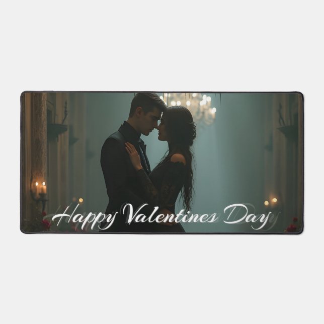 Romance in the Rose Hall for Valentine's Day Desk Mat (Front)