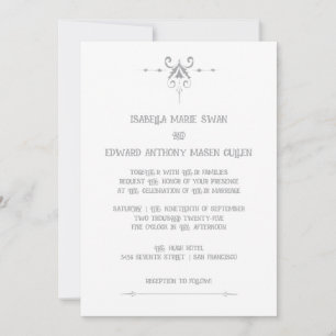 Romance Lovely Bella and Edward Wedding Invitation