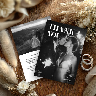 Romance Minimalist Wedding Photo Card – Mr and Mrs
