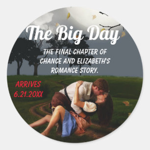 Romance Novel Style Classic Round Sticker