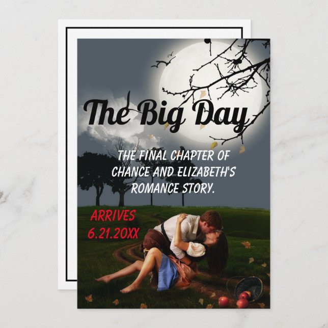 Romance Novel Style Invitation (Front/Back)