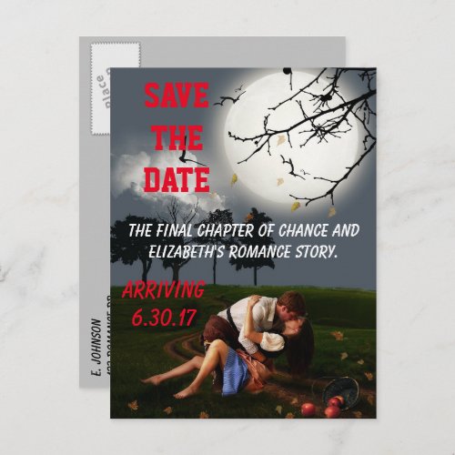 Romance Novel Style Save the Date Announcement Pos