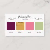 Romance Plum n Rose Wedding Collection Color Card