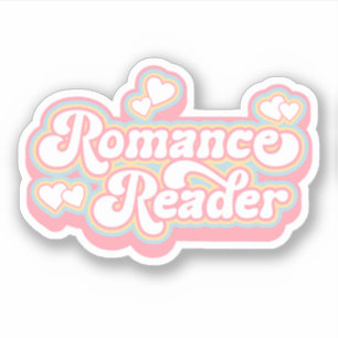 Romance Reader Pastel Retro Book Lover Quote Sticker