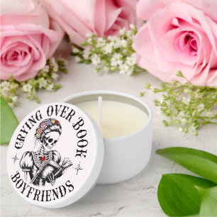 Romance Reader Personal Crying for Book Boyfriends Mini Candle Favors