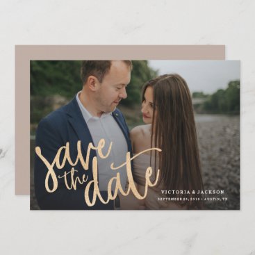 Romance Save the Date Photo Announcement