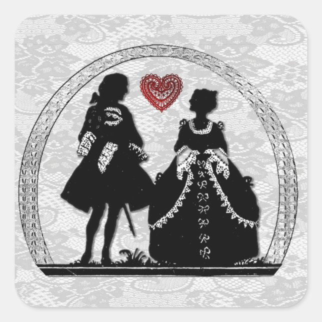 Romance Silhouette Romantic Stickers (Front)