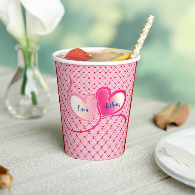 Romance Valentine Love Heart Paper Cups (Insitu)