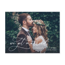 Romance We Got Married Elopement Postcard Romance We Got Married Elopement Postcard