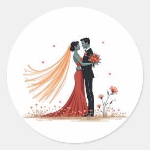 Romance Wedding Couple Sticker
