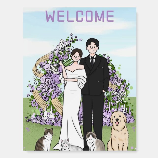 Romance Wedding Foam Board (Front)