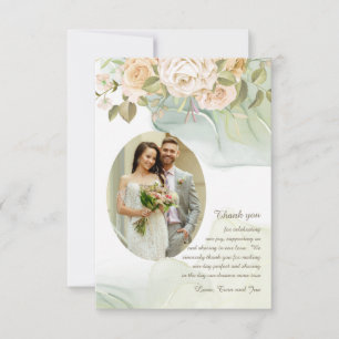 Romance Wedding Thank You Photo Card