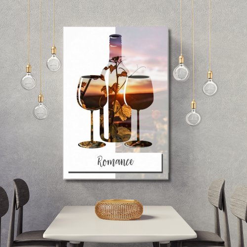 Romance _ Wine For Two At Sunset Poster