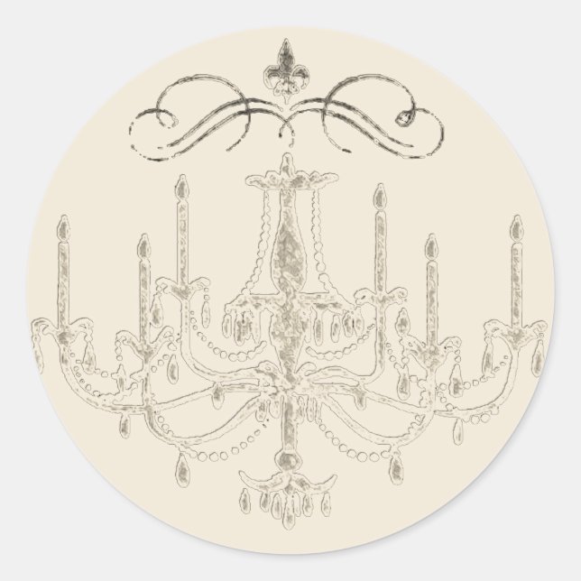 Romance with a Chandelier ~ 20 Sticker Wedding (Front)