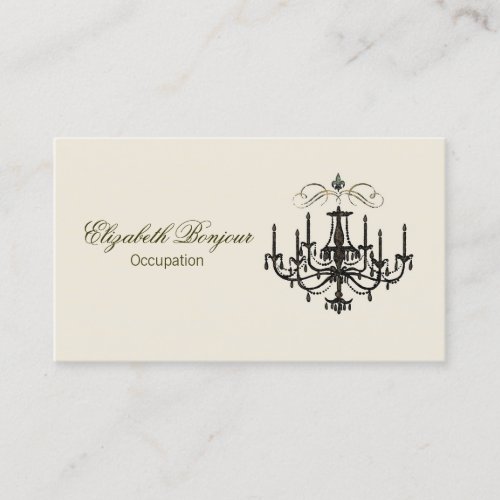 Romance with a Chandelier ~ Business Cards