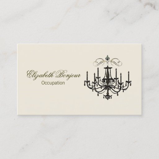 Customizable Romance with a Chandelier ~ Business Cards