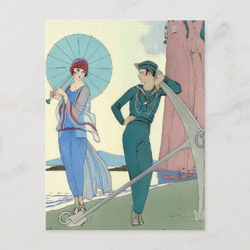 Romance Without Words by George Barbier Postcard