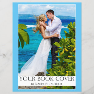 Romance Writer Book Cover   Author Photo Back Blue Flyer