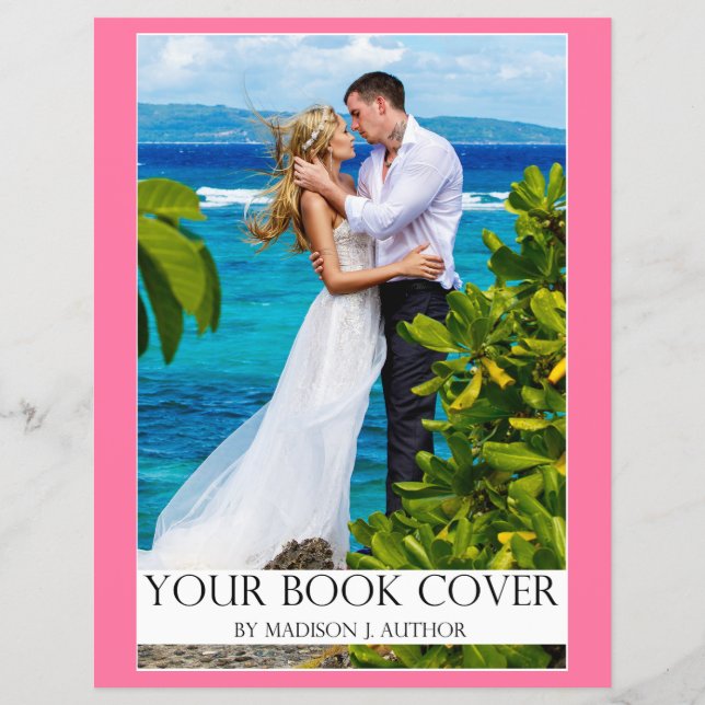 Romance Writer Book Cover | Author Photo Back Pink Flyer (Front)