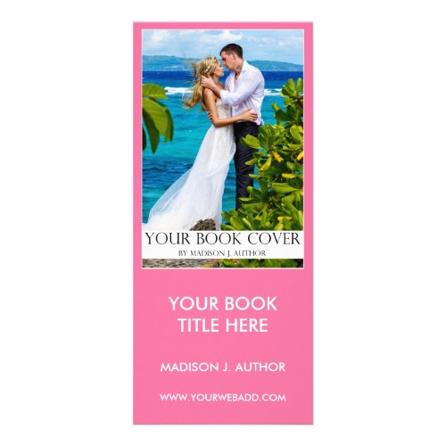 Romance Writer Book Cover  Author Photo Back Pink Rack Card